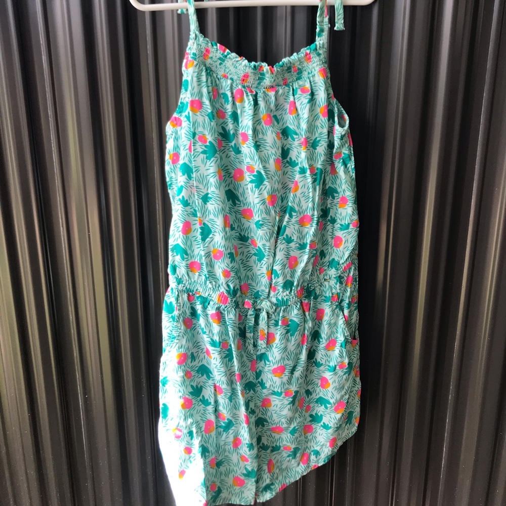 Like new Cat & Jack Romper. Blue floral Girls 7/8